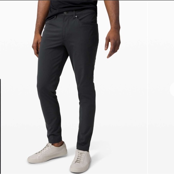 Lululemon ABC Pant Slim Warpstreme 32" Inseam in Obsidian Size 36 *Flawed - Picture 1 of 14